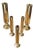 Tubular Candlesticks and Bud Vases in Brass, 1950s, Set of 5 For Sale