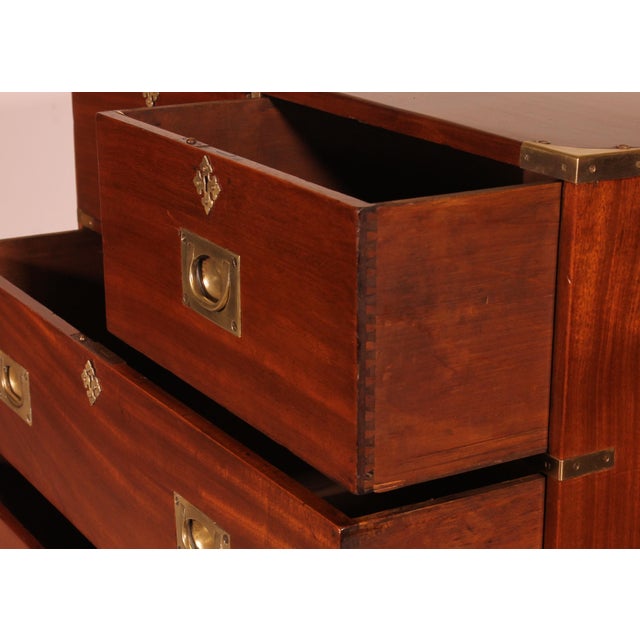 19th Century Naval Chest of Drawers in Light Mahogany For Sale - Image 11 of 13