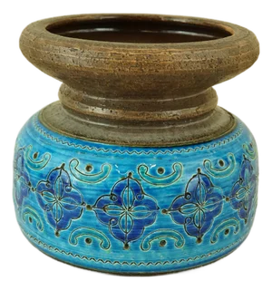 20th Century Modern Ceramic Vase with Arabesque Decoration attributed to Aldo Londi for the Bitossi Factory, Italy, 1950s