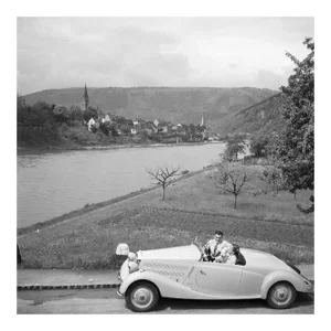 Going to Neckargemuend by Car Near Heidelberg, Germany 1936, Printed 2021