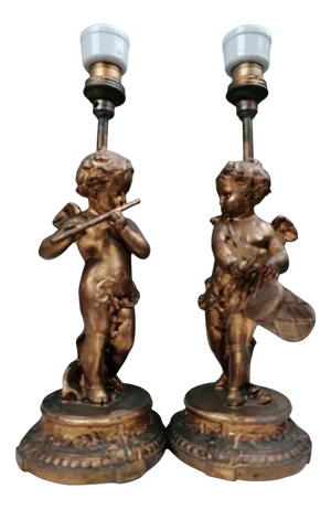 Lamps in Bronze, Set of 2