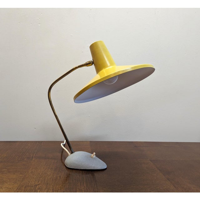 Mid Century Modern German Articulating Table Lamp Attributed Sis Leuchten For Sale - Image 4 of 13
