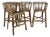 Set of 4 Vintage Bamboo Rattan Bar Stools For Sale