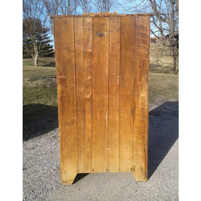 Antique Flat Wall Pie Safe Cupboard Kitchen Pantry Ash Wood 1900s For Sale - Image 11 of 12