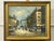 Textile Parisian Street Scene with Figures by British Artist 1980 Circa For Sale - Image 7 of 14