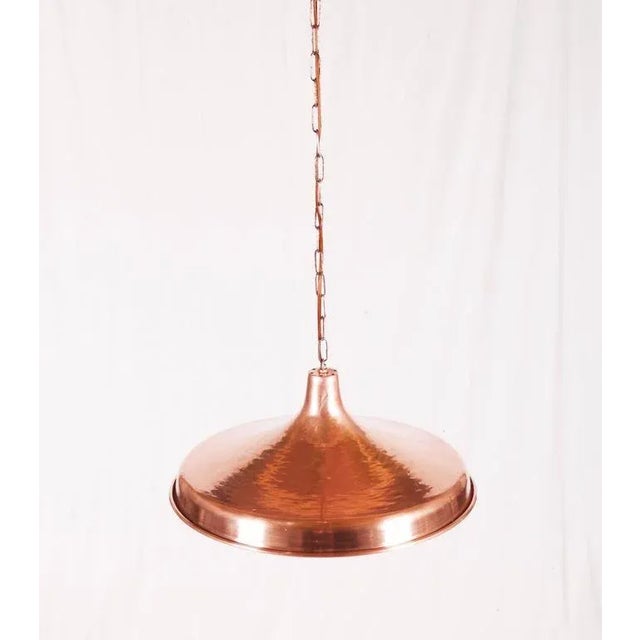 1950s Danish Hammered Copper Pendant, 1950s For Sale - Image 5 of 10