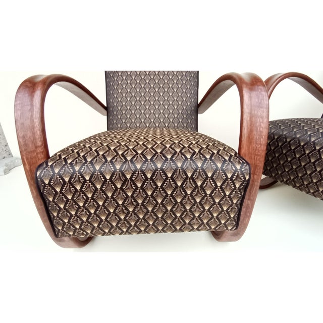 H-269 Armchairs by Jindrich Halabala for Up Zavody, 1930s, Set of 2 For Sale - Image 6 of 15