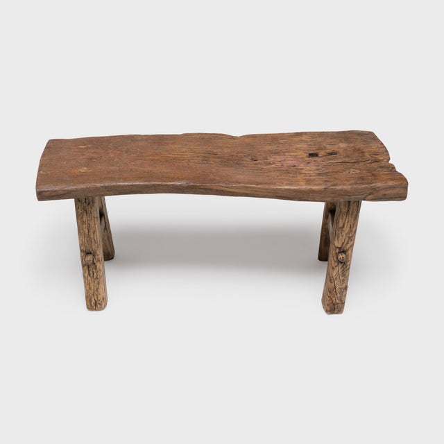 Contemporary Chinese Reclaimed Elm Bench For Sale - Image 3 of 4