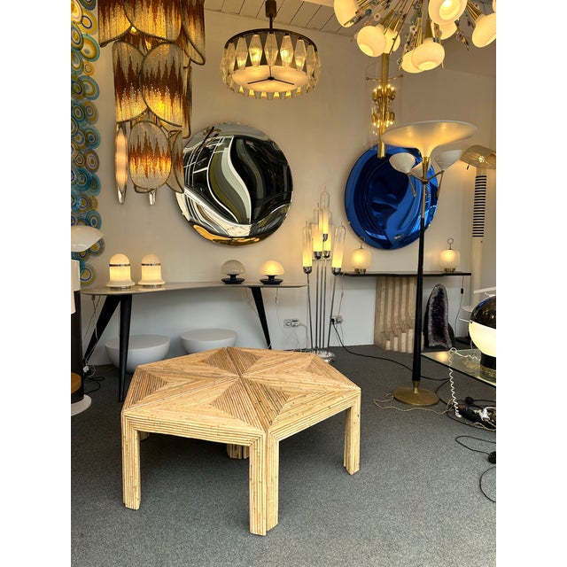 Modular Rattan Tables by Vivai Del Sud. Italy, 1970s For Sale - Image 6 of 11
