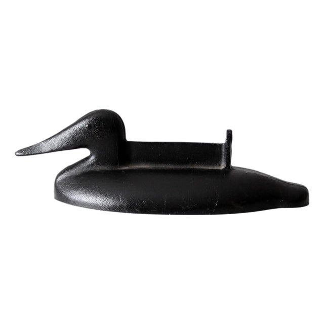 Antique Cast Iron Duck Boot Scraper For Sale