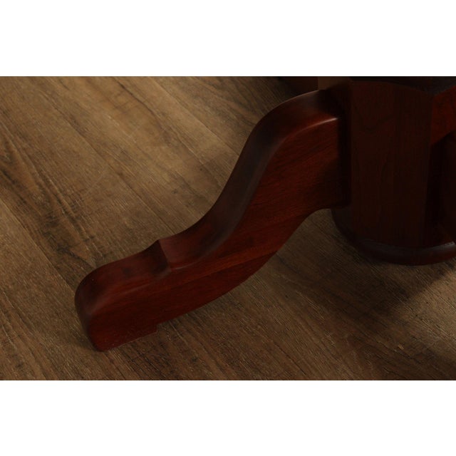 Late 20th Century Hunt Country Furniture Round Top Cherry Dining Table For Sale - Image 10 of 18