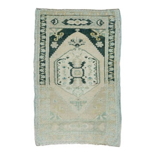 Turkish Mini Rug Oriental Hand Knotted Vintage Rug 2' x 3'2" #16892 For Sale