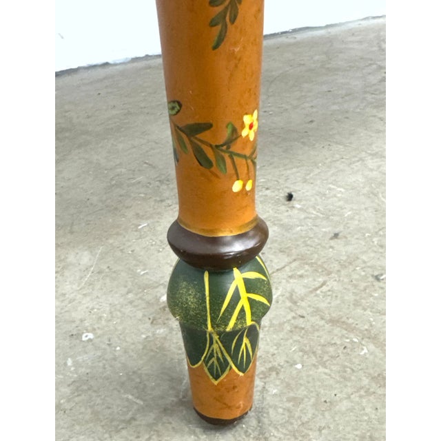 Late 20th Century Elegant Sheraton Style Painted Floral Cane Settee With Neoclassical Detailing For Sale - Image 11 of 14