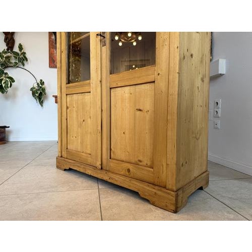 Antique Farmhouse Display Cabinet in Natural Wood, 1890s For Sale - Image 11 of 13