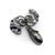 In a style that Georg Jenson’s work is known for, the body of this sterling silver brooch consists of swirling gingko...