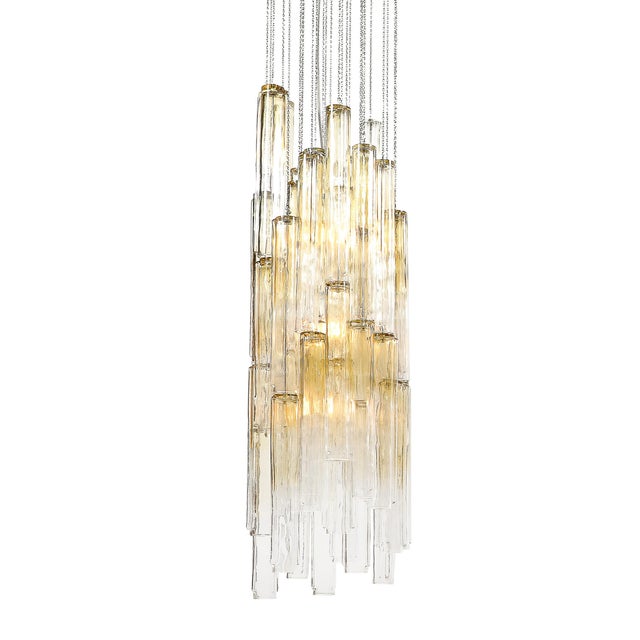 This exquisite chandelier was crafted in the 1960s by the legendary Venetian glassmaker Venini, representing the pinnacle...
