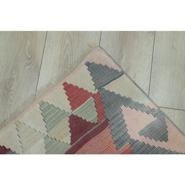 1970s 1970s Scandinavian Blue Flamestich Kilim Runner For Sale - Image 5 of 11