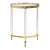 Regency Round Brass/Gold Side Table With Plexi Legs For Sale