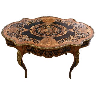 Napoleon III Centre Table in Ebony For Sale