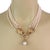 Late 20th Century Lion Head Necklace Estate 2.50ct Diamond 18k Gold5 Strand Pearl For Sale - Image 5 of 5