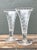 Glass Vintage Etched Glass Trumpet Vases - A Pair For Sale - Image 7 of 12