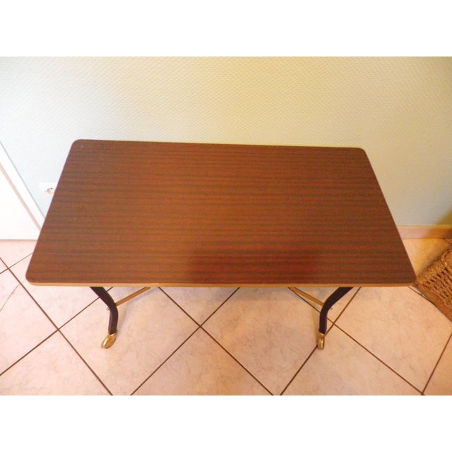 1970s Side Table on Casters with Formica Top, 1970s For Sale - Image 5 of 18