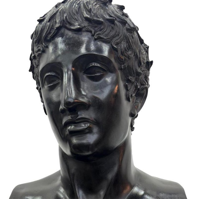 Herm of the Doryphoros Sculpture, Bronze For Sale - Image 3 of 5