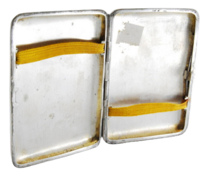Plain Silver Cigarette Case with Hinged Lid
