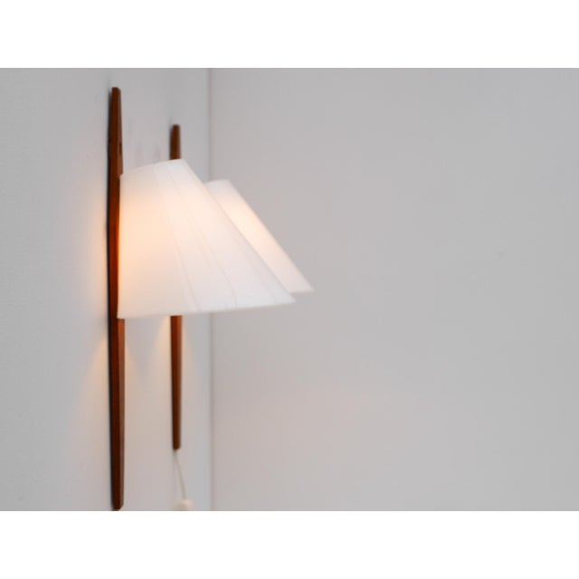 Mid-Century Modern Swedish Wall Sconces in Teak by Uno & Östen Kristiansson for Luxus, 1975, Set of 2 For Sale - Image 15 of 18