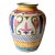 Hand Painted Portugese Floral Motif Vase For Sale