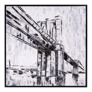Brooklyn Bridge Black & White Painting