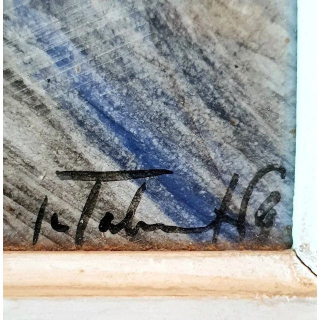 Decorative Earthenware Tile with Horses from JC Taburet, 1964 For Sale - Image 4 of 7