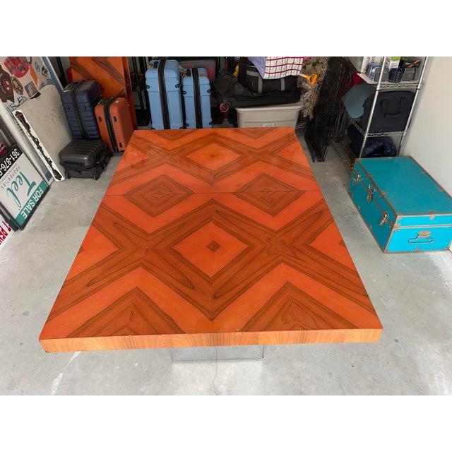 Iconic Mid-Century Modern table designed like Milo Baughman for Thayer Coggin. This timeless piece features signature...