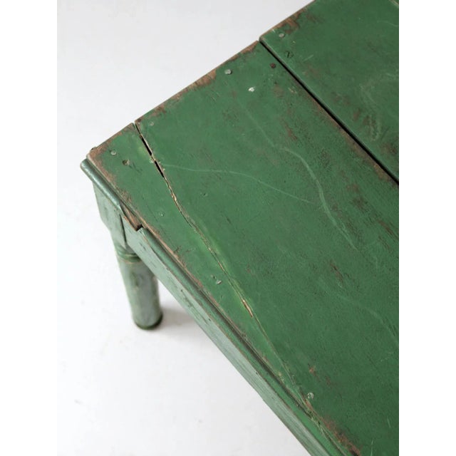 Antique Painted Wood Side Table For Sale - Image 6 of 13