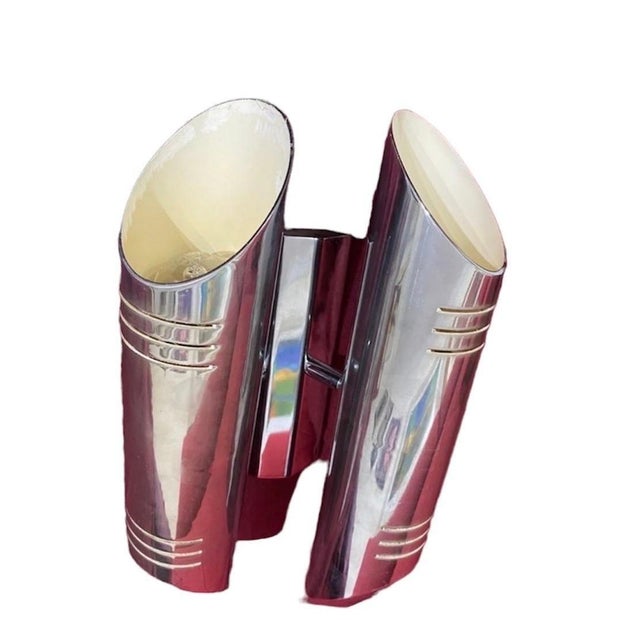 1970s Wall Light with Chrome Double Tube from Raak, 1970s For Sale - Image 5 of 7