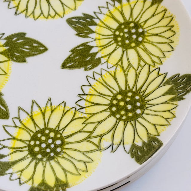 Mid 20th Century Mid Century Modern Royal Ironstone Sunshine Salad or Dessert Plates - Set of 6 For Sale - Image 9 of 12