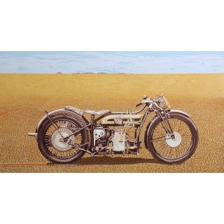 Dallas John "Desert Cycle" Douglas Motorcycle Signed & Numbered Serigraph Unframed, 1978 For Sale