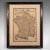 This is a large vintage map of France. A Continental, framed example of historical cartography, dating to the late 20th...
