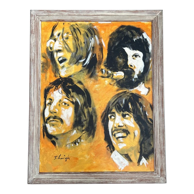 Contemporary Original Painting by Stephen Heigh “1970 the Beatles” For Sale