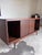 1960s Refinished Vintage Open Cabinet Walnut Credenza For Sale - Image 5 of 9