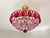 Vintage French Style Crystal Chandelier – Hand-Painted Pink & Ruby Red Prisms For Sale - Image 14 of 18
