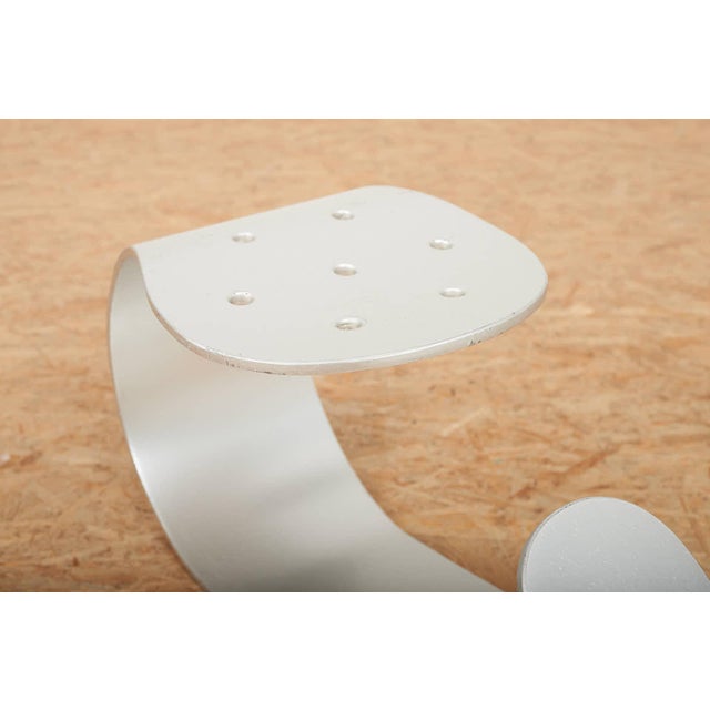 Bata Stool in Bent Aluminum with Perforated Seat by Roger Tallon For Sale - Image 5 of 11