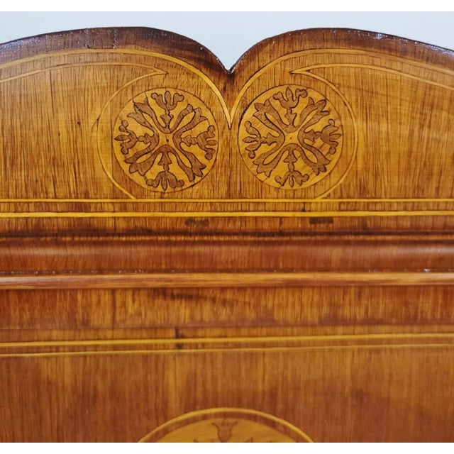 Late 19th Century German 19th C Biedermeier Carved & Seaweed Inlaid Wall Mirror For Sale - Image 5 of 10