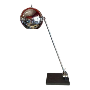 1970's Robert Sonneman Chrome Ball Articulating Lamp
