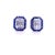 These exquisite earrings feature a dazzling combination of 0.73 carats of diamonds and 1.30 carats of deep blue sapphires,...