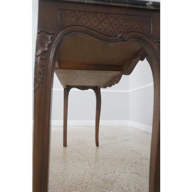 1950s French Louis XV Style Marble Top Console Table Server For Sale - Image 17 of 17