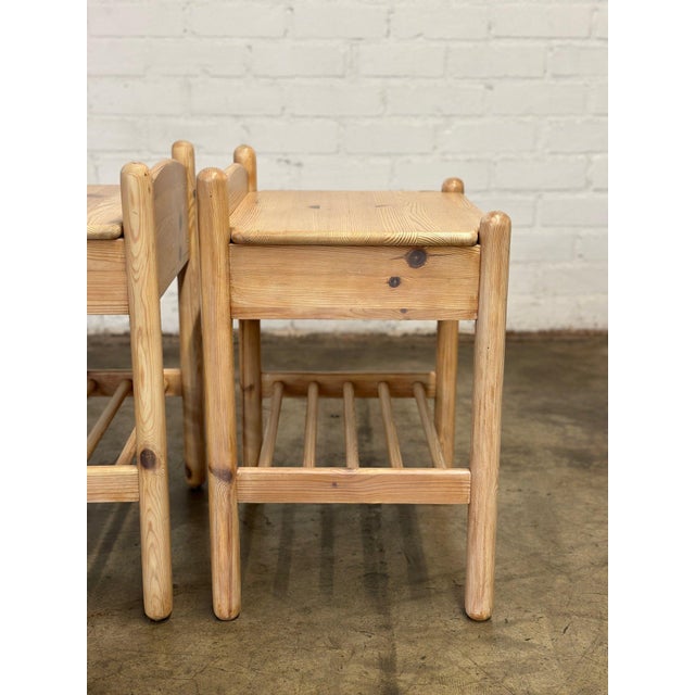 1990s White Washed Pine Nightstands- Pair For Sale In Los Angeles - Image 6 of 12