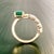 Metal Natural Emerald and White Sapphire Ring 6.5 14k Y Gold 4.05 TCW Certified For Sale - Image 7 of 18