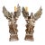 Pair of 18th Century Italian Carved and Polychrome Angel Candlesticks For Sale