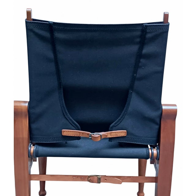 1990s Walnut and Canvas Via Vai Chairs by Luca Meda for Molteni, Italy, 1990s, Set of 4 For Sale - Image 5 of 11